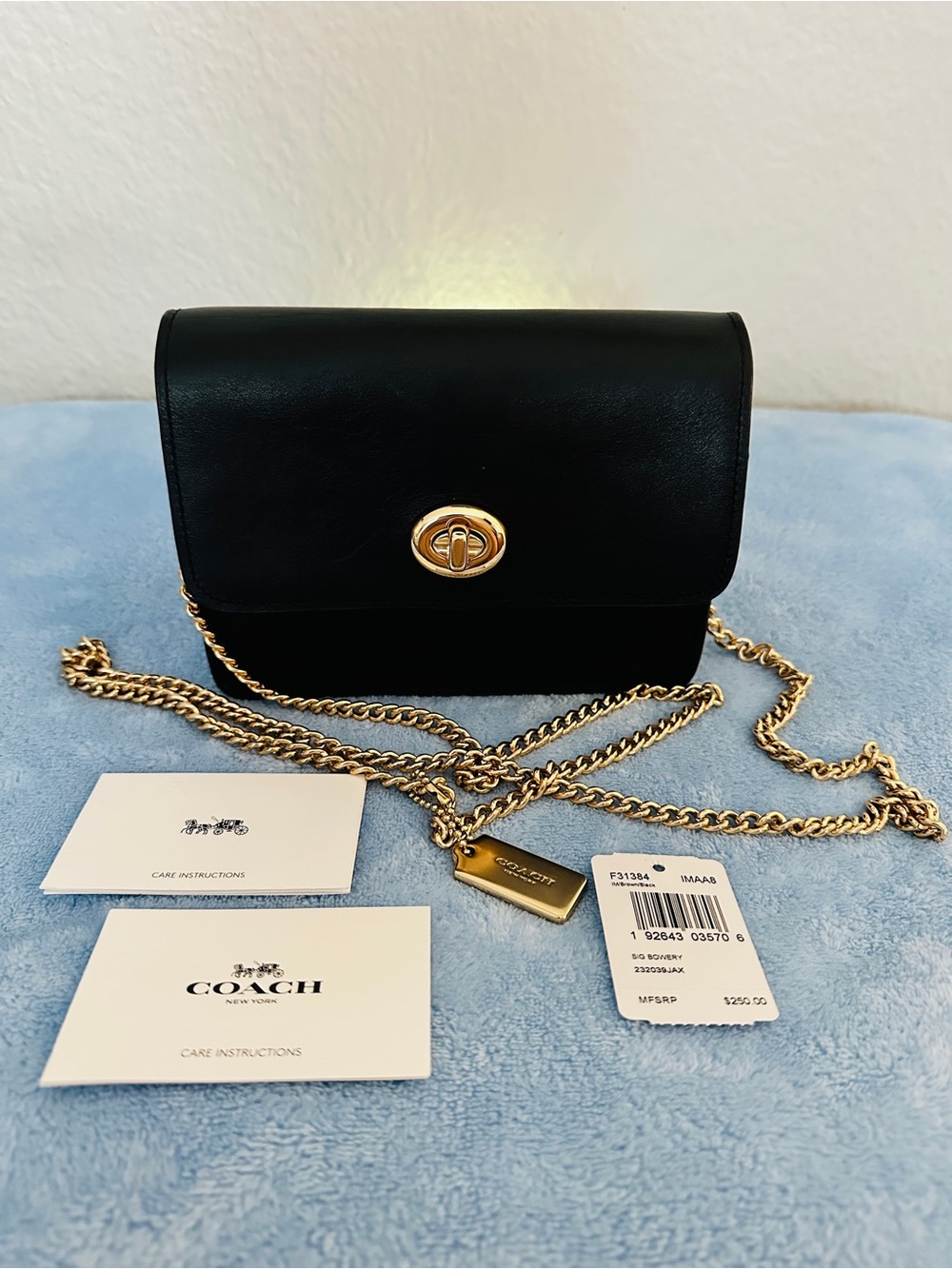 Authentic Coach Bowery Monogram Crossbody Bag (Excellent Condition + Care Card)